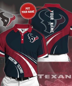 Make It Personal With Personalized Houston Texans No104 3D All Over Print Polo Shirt