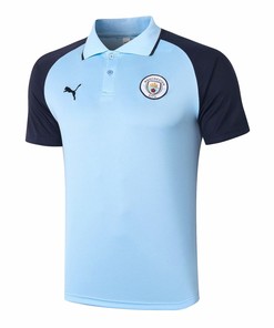 Manchester City Light Blue 2020/21 3D Polo Shirt - Celebrate The Sky Blues