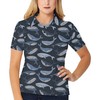 Marine Life Enthusiasts Women'S Polo Shirt With Whale Print Design