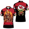 Master Yoda Kc Chiefs Logo Afc West Champs Super Bowl 2021 - 3D Polo Shirt For Fans