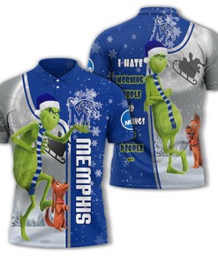Memphis Tigers Ncaa Unisex Funny Christmas The Grinch 3D All Over Print Polo Shirt