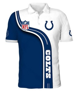 Men'S 3D Indianapolis Colts Polo Shirt - Perfect Gift For Fans
