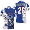 Men'S 3D Polo Shirt Feat. Devin Singletary And Buffalo Bills' 2021 Afc East Division Title