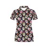 Men'S 3D Sugar Skull Polo Shirt - Vibrant Design For Fans