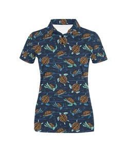 Men'S Abstract Sea Turtle 3D Polo Shirt