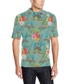 Men'S Abstract Sea Turtle Pattern Print Polo Shirt 3D T Shirt Blender