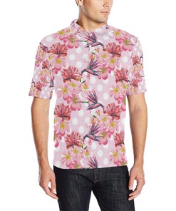 Men'S Bee Pattern Print Design Polo Shirt - A Stylish And Trendy Option For Bee Enthusiasts.