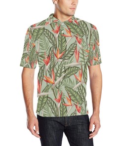 Men'S Bee Pattern Print Design Polo Shirt - A Vibrant And Bold Polo Shirt For Bee Enthusiasts.