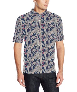 Men'S Bird Of Paradise Pattern Print Design Polo Shirt - A Great Gift Option For Those Who Love Birds.