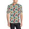 Men'S Birds Pattern Print Design Polo Shirt - A Trendsetting And Fashionable Option For Bird Enthusiasts.