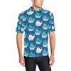 Men'S Blue Whale Pattern Polo Shirt - Ideal For Marine Life Fans