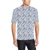 Men'S Bluebird Pattern Polo Shirt - Ideal For Bird Lovers
