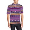 Men'S Boho Indian Style Pattern Polo Shirt - Ideal For Boho Fans