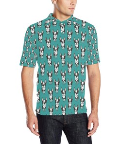Men'S Boston Terrier Pattern Polo Shirt - Great Gift For Dog Lovers