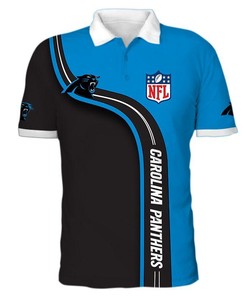 Men'S Carolina Panthers 3D Polo Shirt - Score Big With Panthers Pride