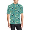Men'S Hibiscus Pattern Sea Turtle Polo Shirt