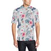 Men'S Hibiscus Print Polo Shirt - Perfect For Hibiscus Fans