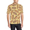 Men'S Hot Dog Pattern Print Polo Shirt - A Fun Gift For Hot Dog Lovers