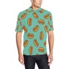 Men'S Hot Dog Pattern Print Polo Shirt - A Unique Addition To Your Polo Shirt Collection