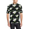 Men'S Hummingbird Flower Pattern Print Polo Shirt - A Perfect Addition To Any Nature Lover'S Wardrobe