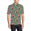Men'S Hummingbird Rose Themed Print Polo Shirt - Show Your Love For Nature With This Beautiful Polo