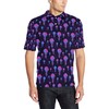 Men'S Jellyfish Neon Print Polo Shirt- Perfect Gift For Fans Of Ocean Life And Futuristic Design