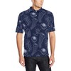 Men'S Jellyfish Pattern Print Polo Shirt With A Nautical Twist