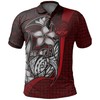 Men'S Marshall Islands Red Coat Of Arm Hook Turtle Personalized Polo T-Shirt