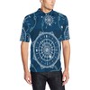 Men'S Nautical Compass Print Polo Shirt For Nautical Fans