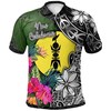 Men'S New Caledonia Turtle Plumeria Banana Leaf Athletic Polo Shirt
