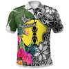 Men'S New Caledonia White Turtle Plumeria Banana Leaf Personalized Polo T-Shirt