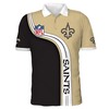 Men'S New Orleans Saints 3D Polo Shirt - Stand Up And Get Geauxing