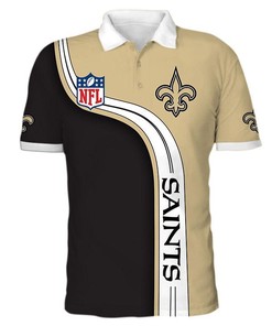 Men'S New Orleans Saints 3D Polo Shirt - Stand Up And Get Geauxing