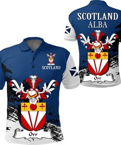 Men'S Orr Scottish Family Crest Polo Shirt - Premium Golf Shirt For Scots