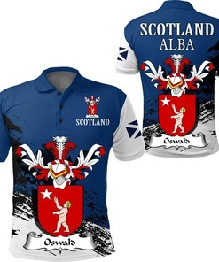 Men'S Oswald Scottish Family Crest Scotland Polo Shirt - A Classic Golf Must-Have