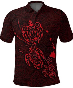 Men'S Polynesian Turtle Golf Polo T-Shirt