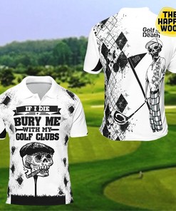 Men'S Skull Golf Polo Shirt - Perfect Gift For Fans Of Golf And Skulls