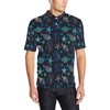 Men'S Starfish Print Polo Shirt - Ocean-Inspired Design With Personalized Polo Collar