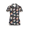 Men'S Sugar Skull All Over Print Polo Shirt - Fun And Festive Design