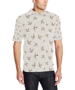 Men'S Swallow Bird All Over Print Polo Shirt - Elegant And Striking Design
