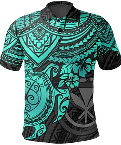 Men'S Turtle Hibiscus Golf Personalized Polo T-Shirt