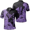 Men'S Turtle Polynesian Hibiscus Art Ver 2.0 Violet Custom Polo T-Shirt