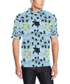 Men'S Unique Sea Turtle Pattern Print Polo Shirt 3D T Shirt Birthday