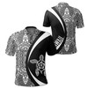 Men'S White Circle Turtle Polynesian All Over Print Polo T-Shirt