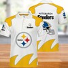 Men'S White Pittsburgh Steelers Polo Shirt For Fans - Nfl Gift
