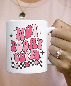 Mental Health Mug Set - Not Today Cupid Mug, Perfect Valentine's Day Gift for Those Who Need Some Self-Love