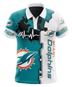 Miami Dolphins Beating Curve Polo Shirt Perfect For Fans