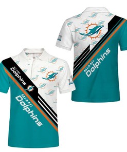 Miami Dolphins Button Up Polo Shirt: Perfect Gift For Fans With 3D All Over Print