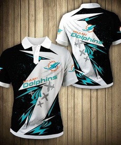 Miami Dolphins Graffiti 3D Polo Shirt As Perfect Gift For Fans