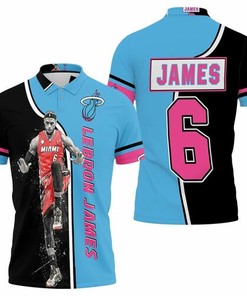 Miami Heat Lebron James Legend Warm Up Polo Shirt - Ideal Gift For Fans With 3D T-Shirt Ideas
